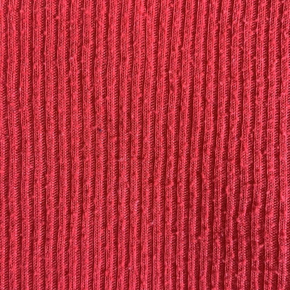 Pacsun Basic Red Ribbed Tee - Picture 4 of 6